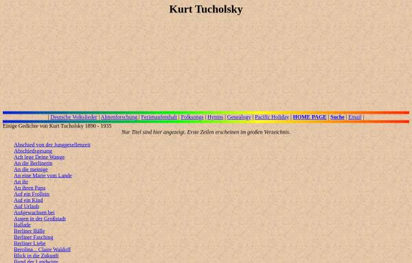 Einige Gedichte von Kurt Tucholsky