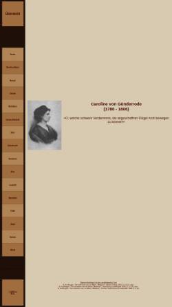 Vorschau der mobilen Webseite www.dichterinnen.de, Günderrode, Caroline von (1780 - 1806)