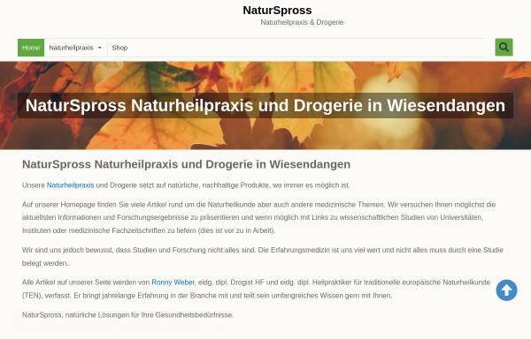 Vorschau von www.naturspross.ch, Naturspross - Drogerie und Naturheilpraxis