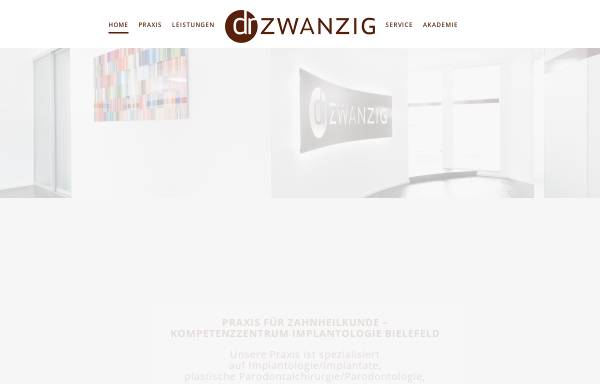 Vorschau von www.praxis-zwanzig.de, Dr. med. dent. Bodo Zwanzig und Dr. med. dent. Kai Zwanzig, Praxis für Zahnheilkunde