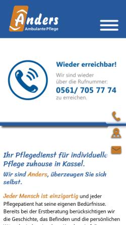 Vorschau der mobilen Webseite anders-pflege.de, Ambultante Pflege Anders GbR