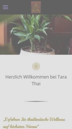 Vorschau der mobilen Webseite www.tara-thai.de, Tara Thai - Massage und Spa