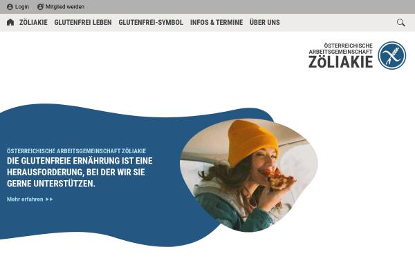 Vorschau von www.zoeliakie.or.at, Österreichische Arbeitsgemeinschaft Zöliakie