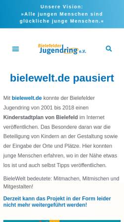 Vorschau der mobilen Webseite www.bielewelt.de, Bielewelt.de