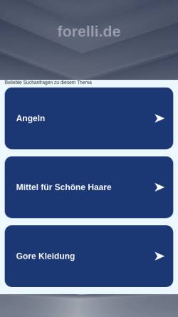 Vorschau der mobilen Webseite www.forelli.de, Fischzucht Schumacher