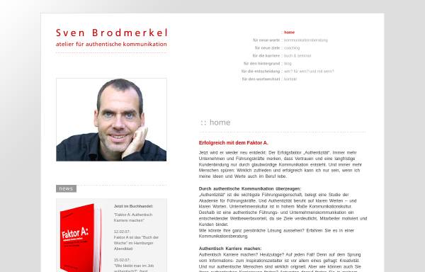 Vorschau von www.svenbrodmerkel.de, Sven Brodmerkel - Atelier für authentische Kommunikation