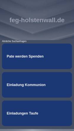 Vorschau der mobilen Webseite www.feg-holstenwall.de, FeG Holstenwall