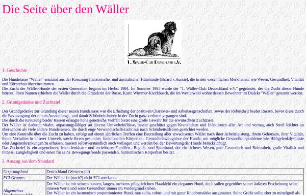 Vorschau von www.hundehomepage.de, Die Seite über den Wäller