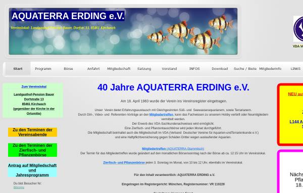 Vorschau von aquaterra-erding.de, Aquaterra Erding e.V.