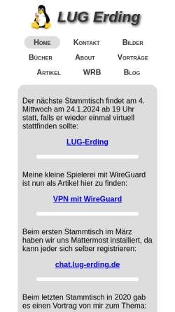 Vorschau der mobilen Webseite www.lug-erding.de, Linux User Group