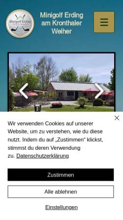 Vorschau der mobilen Webseite www.minigolferding.de, Minigolf