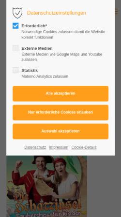 Vorschau der mobilen Webseite www.stadthalle-erding.de, Stadthalle