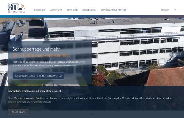 Vorschau von www.htl-braunau.at, Höhere Technische Bundeslehranstalt für Elektronik, Elektrotechnik und Mechatronik Braunau