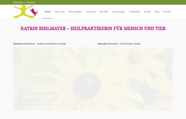 Vorschau von katrin-bihlmayer.de, Katrin Bihlmayer - Homöopathie für Mensch und Tier
