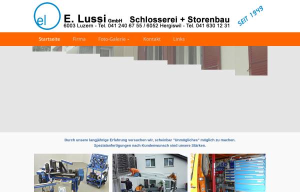 Vorschau von www.lussi-storen.ch, E. Lussi Schlosserei + Storenbau
