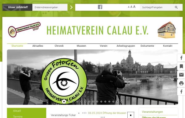 Vorschau von www.heimatverein-calau.de, Heimatverein Calau e.V.