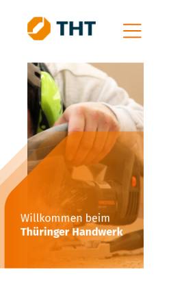 Vorschau der mobilen Webseite www.thueringer-handwerkstag.de, Thüringer Handwerkstag e.V.