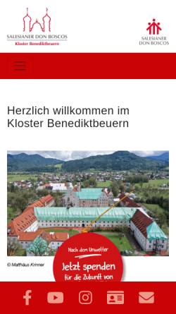 Vorschau der mobilen Webseite www.kloster-benediktbeuern.de, Kloster Benediktbeuern - Salesianer Don Boscos