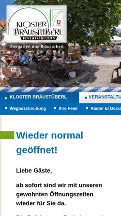 Vorschau der mobilen Webseite www.klosterwirt.de, Klosterbräustüberl Benediktbeuern
