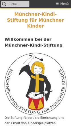 Vorschau der mobilen Webseite www.muenchner-kindl-stiftung.de, Münchner-Kindl-Stiftung für Münchner Kinder