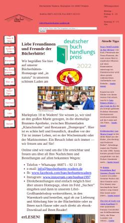 Vorschau der mobilen Webseite www.buecherhuette-wadern.de, Bücherhütte