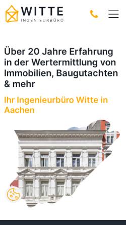 Vorschau der mobilen Webseite www.baugutachten-aachen.de, Witte, Gerhard