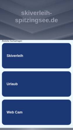 Vorschau der mobilen Webseite www.skiverleih-spitzingsee.de, Skiverleih Spitzingsee