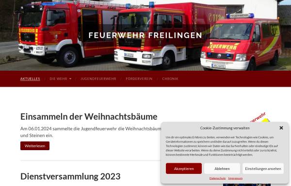 Vorschau von www.feuerwehr-freilingen.de, Feuerwehr Freilingen