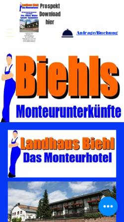 Vorschau der mobilen Webseite www.landhaus-biehl.de, Landhaus Biehl