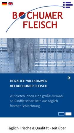 Vorschau der mobilen Webseite www.bochumer-fleisch.de, Bochumer Fleischhandel GmbH & Co KG