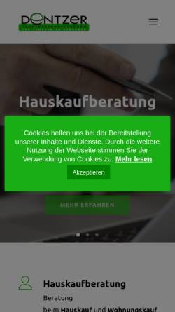 Vorschau der mobilen Webseite www.holzbaustelle.de, Dentzer's Fachwerk-Holzbau-Zimmerei