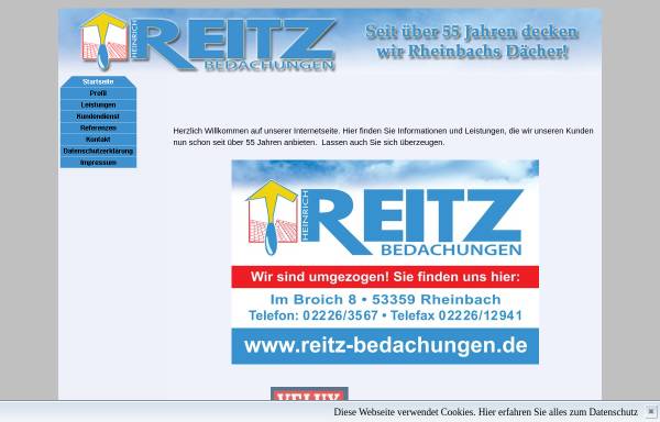 Vorschau von www.reitz-bedachungen.de, Heinrich Reitz GmbH Bedachungen