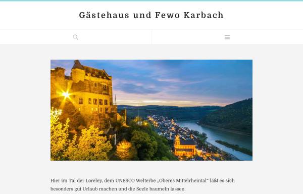 Vorschau von www.fewo-oberwesel.de, Ferienwohnung Karbach