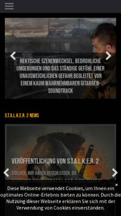 Vorschau der mobilen Webseite www.stalker-gamer.de, STALKER Gamer