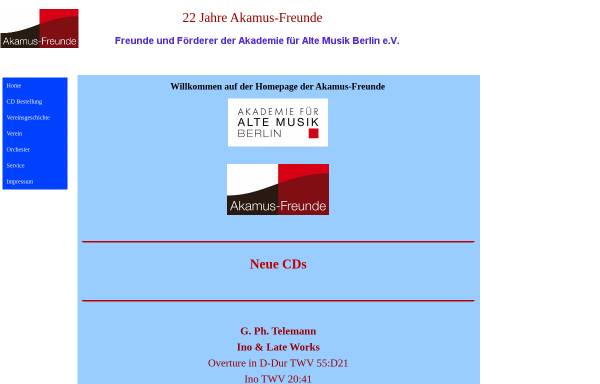 Vorschau von akamusfreunde.de, Freunde und Förderer der Akademie für Alte Musik e.V.