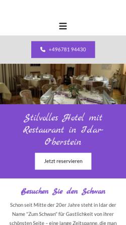Vorschau der mobilen Webseite www.hotel-zum-schwan.de, Hotel zum Schwan