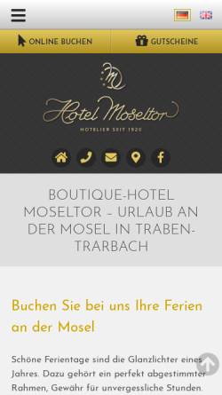 Vorschau der mobilen Webseite www.moseltor.de, Hotel Moseltor & Bauer's Restaurant