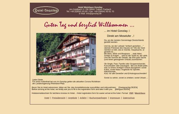 Vorschau von www.gonzlay.de, Hotel Weinhaus Gonzlay