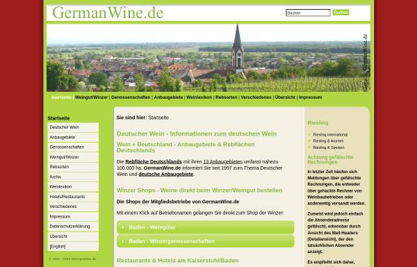 Vorschau von www.germanwine.de, GermanWine.de