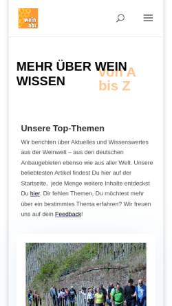 Vorschau der mobilen Webseite www.wein-abc.de, wein-abc.de