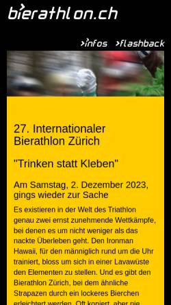 Vorschau der mobilen Webseite www.bierathlon.ch, Bierathlon Zürich