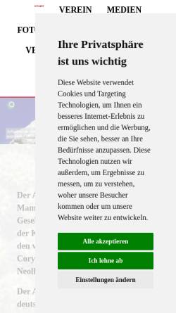 Vorschau der mobilen Webseite www.afm-mammillaria.de, Arbeitskreis für Mammillarienfreunde e.V.