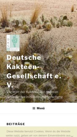 Vorschau der mobilen Webseite www.dkg.eu, Deutsche Kakteen-Gesellschaft e.V.