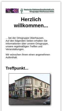 Vorschau der mobilen Webseite www.kaktus-tanzer.de, Deutsche Kakteen-Gesellschaft e.V. - Ortsgruppe Oberhausen