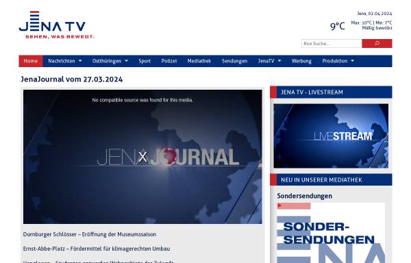 Vorschau von www.jenatv.de, JenaTV