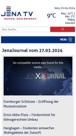 Vorschau der mobilen Webseite www.jenatv.de, JenaTV