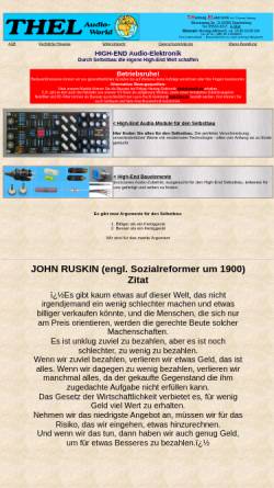 Vorschau der mobilen Webseite www.thel-audioworld.de, T. Hartwig Elektronik, Inh. Thomas Hartwig