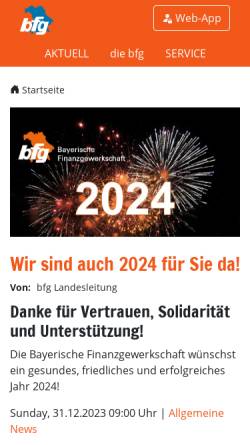 Vorschau der mobilen Webseite www.finanzgewerkschaft.de, Bayerische Finanzgewerkschaft [BFG]