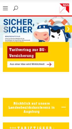 Vorschau der mobilen Webseite bayern.ngg.net, Gewerkschaft Nahrung-Genuss-Gaststätten [NGG]- Landesbezirk Bayern