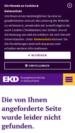 Vorschau der mobilen Webseite www.ekd.de, EKD: Stellungnahmen